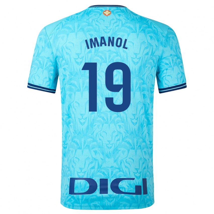 Mænd Imanol Garcia De Albeniz #19 Himmelblå Udebane Spillertrøjer 2023/24 Trøje T-Shirt