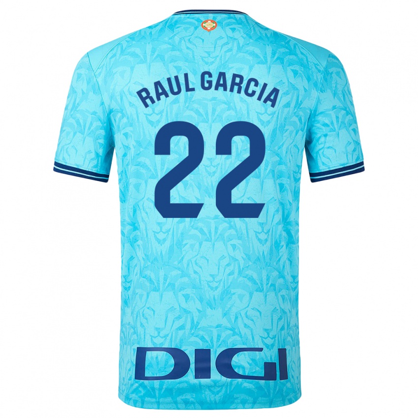 Mænd Raul Garcia #22 Himmelblå Udebane Spillertrøjer 2023/24 Trøje T-Shirt