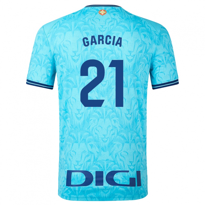 Mænd Beñat García #21 Himmelblå Udebane Spillertrøjer 2023/24 Trøje T-Shirt