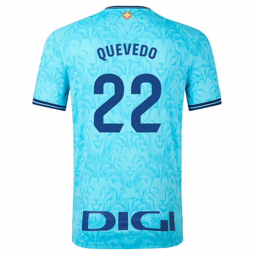 Mænd Ugaitz Quevedo #22 Himmelblå Udebane Spillertrøjer 2023/24 Trøje T-Shirt