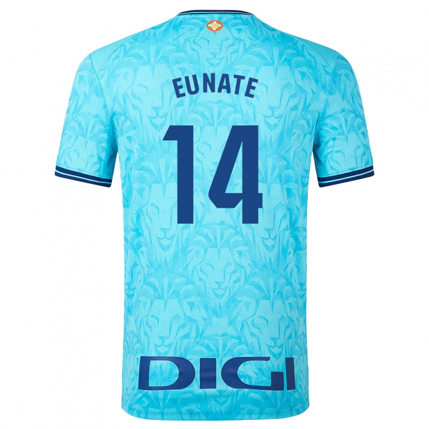 Mænd Eunate Arraiza Otazu #14 Himmelblå Udebane Spillertrøjer 2023/24 Trøje T-Shirt