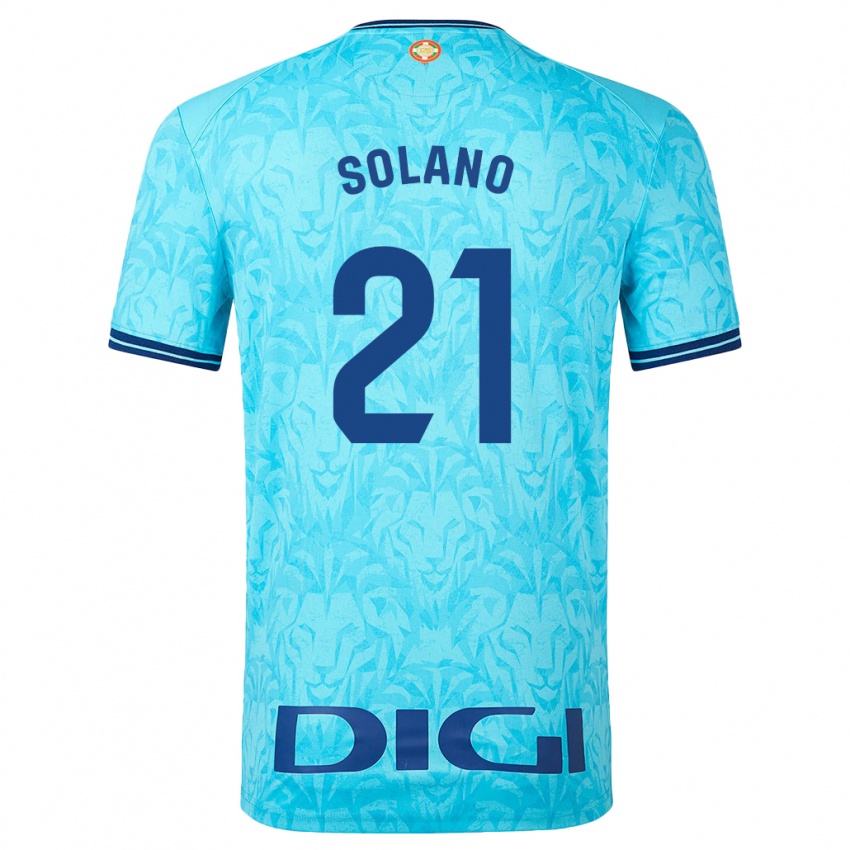 Mænd Bibiane Schulze-Solano #21 Himmelblå Udebane Spillertrøjer 2023/24 Trøje T-Shirt