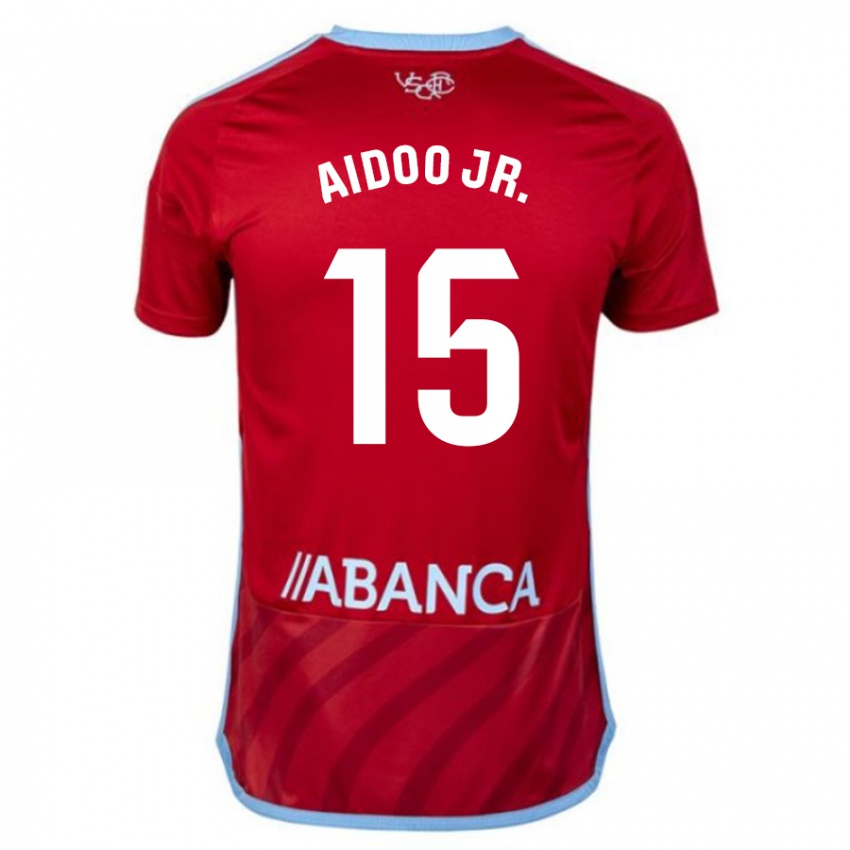 Mænd Joseph Aidoo #15 Rød Udebane Spillertrøjer 2023/24 Trøje T-Shirt