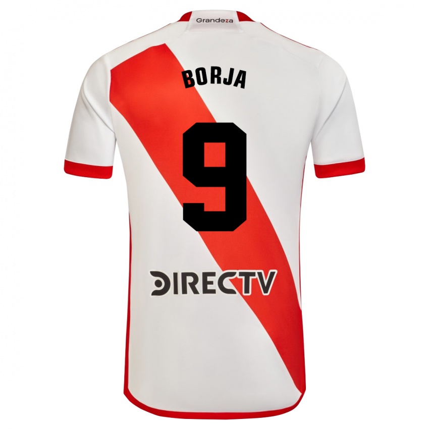 Kvinder Miguel Borja #9 Hvid Rød Hjemmebane Spillertrøjer 2023/24 Trøje T-Shirt