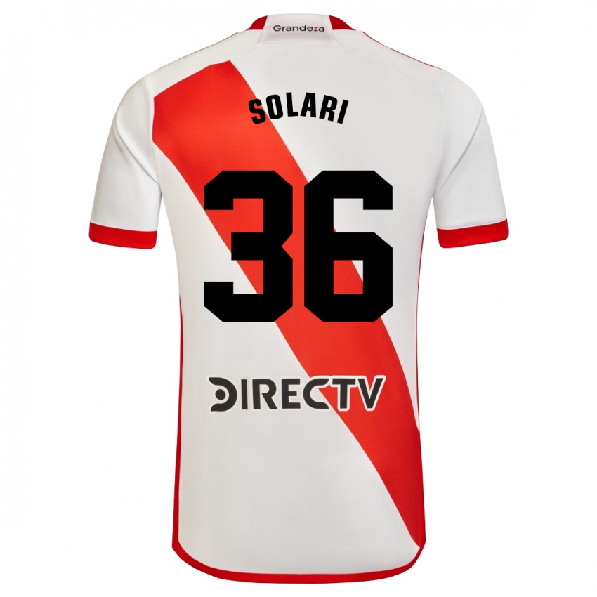Kvinder Pablo Solari #36 Hvid Rød Hjemmebane Spillertrøjer 2023/24 Trøje T-Shirt