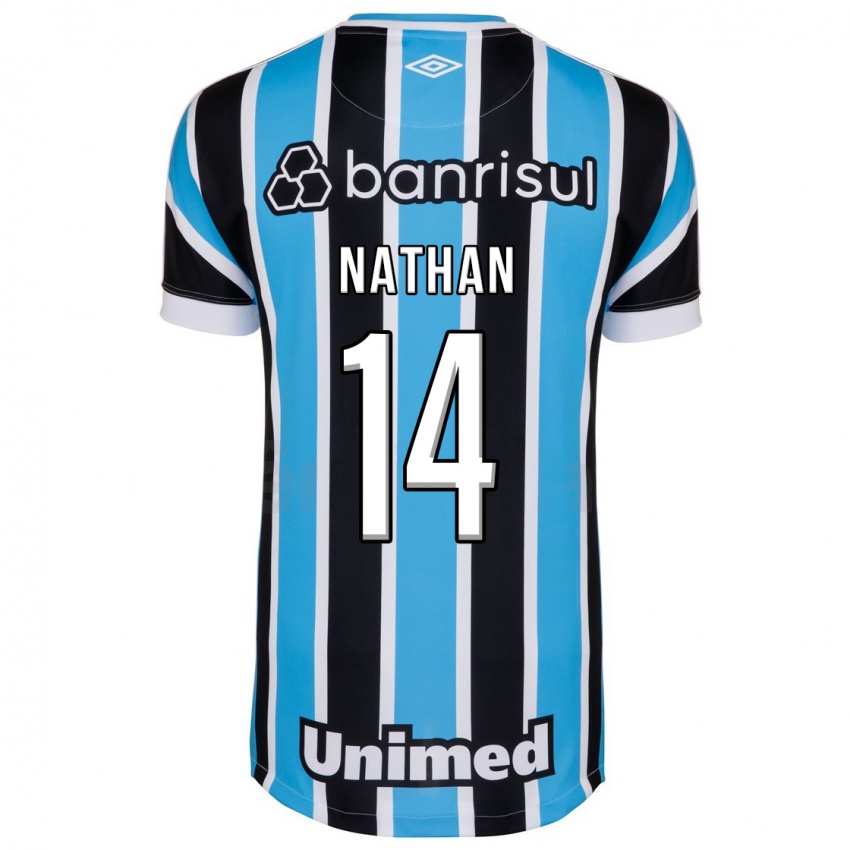 Kvinder Nathan #14 Blå Hjemmebane Spillertrøjer 2023/24 Trøje T-Shirt