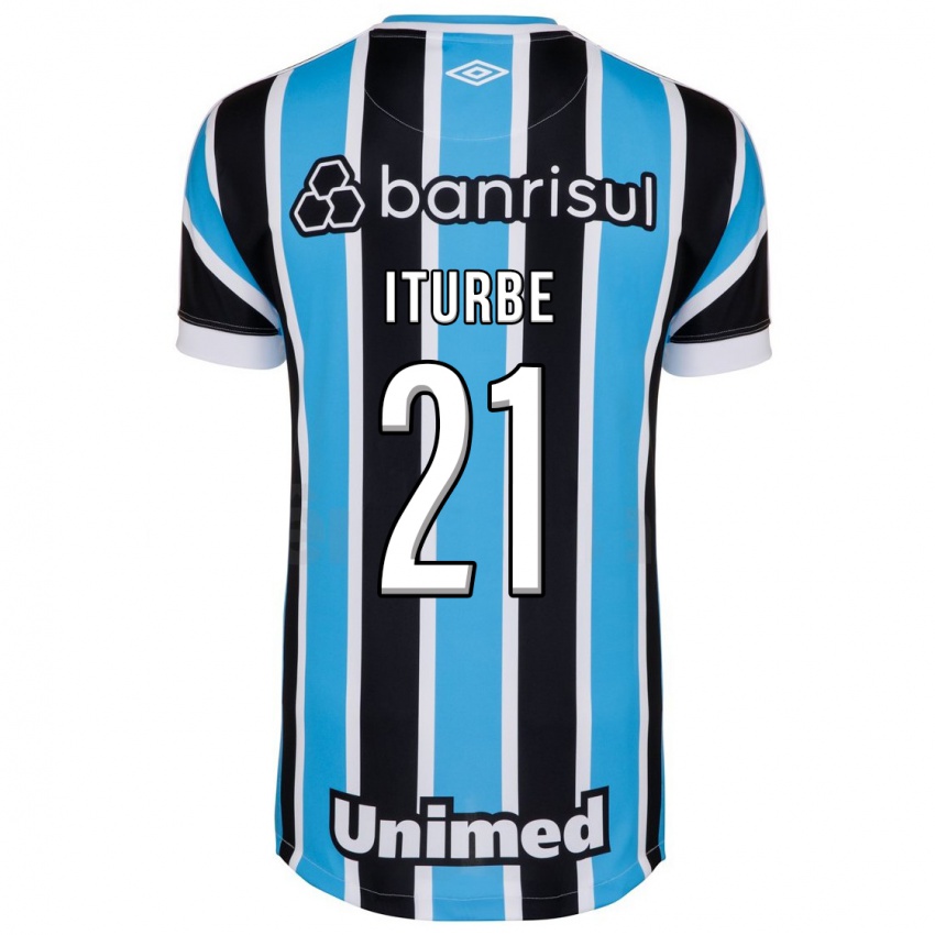 Kvinder Juan Iturbe #21 Blå Hjemmebane Spillertrøjer 2023/24 Trøje T-Shirt