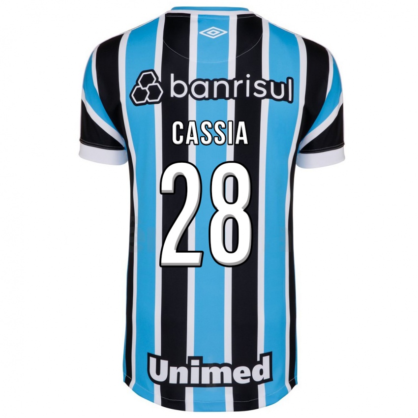 Kvinder Cássia #28 Blå Hjemmebane Spillertrøjer 2023/24 Trøje T-Shirt