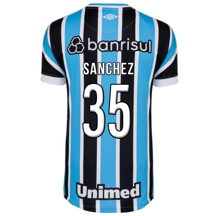 Kvinder Lari Sanchez #35 Blå Hjemmebane Spillertrøjer 2023/24 Trøje T-Shirt