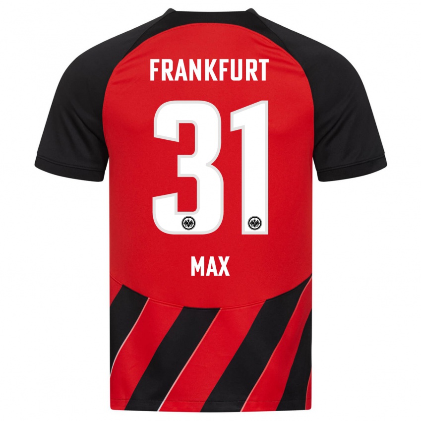 Kvinder Philipp Max #31 Rød Sort Hjemmebane Spillertrøjer 2023/24 Trøje T-Shirt