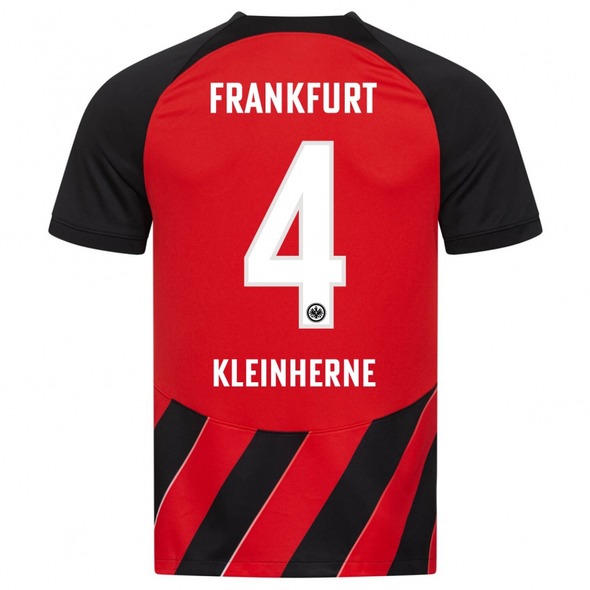 Kvinder Sophia Kleinherne #4 Rød Sort Hjemmebane Spillertrøjer 2023/24 Trøje T-Shirt