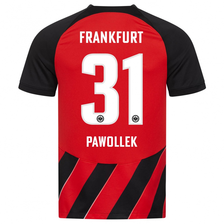 Kvinder Tanja Pawollek #31 Rød Sort Hjemmebane Spillertrøjer 2023/24 Trøje T-Shirt