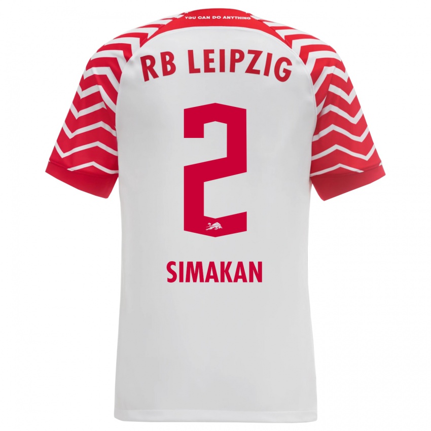 Kvinder Mohamed Simakan #2 Hvid Hjemmebane Spillertrøjer 2023/24 Trøje T-Shirt
