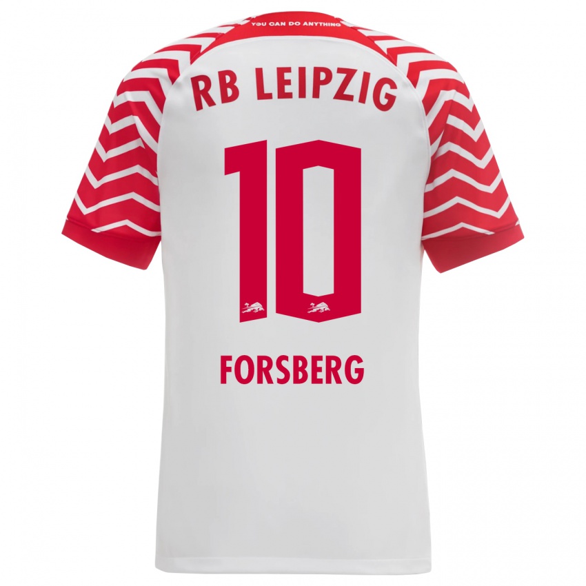 Kvinder Emil Forsberg #10 Hvid Hjemmebane Spillertrøjer 2023/24 Trøje T-Shirt