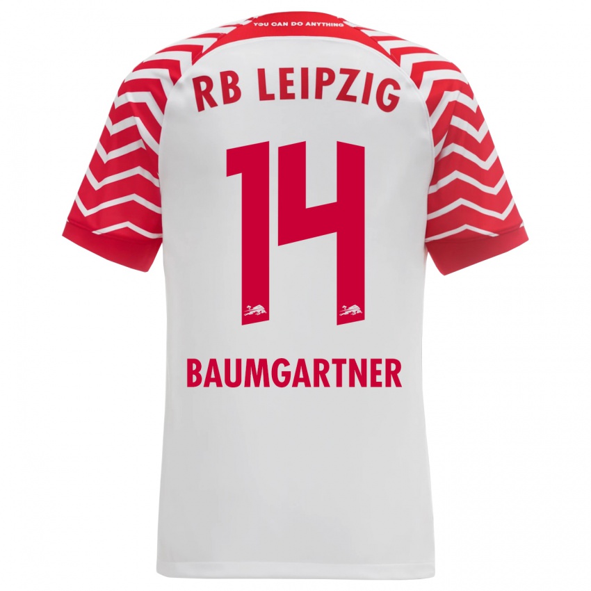 Kvinder Christoph Baumgartner #14 Hvid Hjemmebane Spillertrøjer 2023/24 Trøje T-Shirt