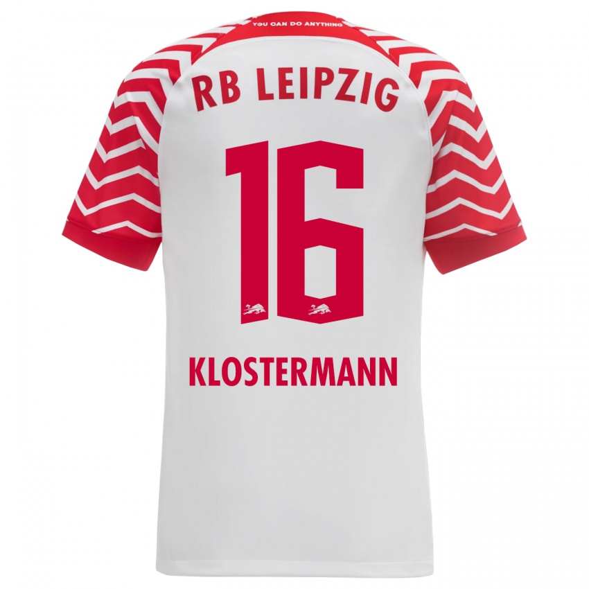 Kvinder Lukas Klostermann #16 Hvid Hjemmebane Spillertrøjer 2023/24 Trøje T-Shirt