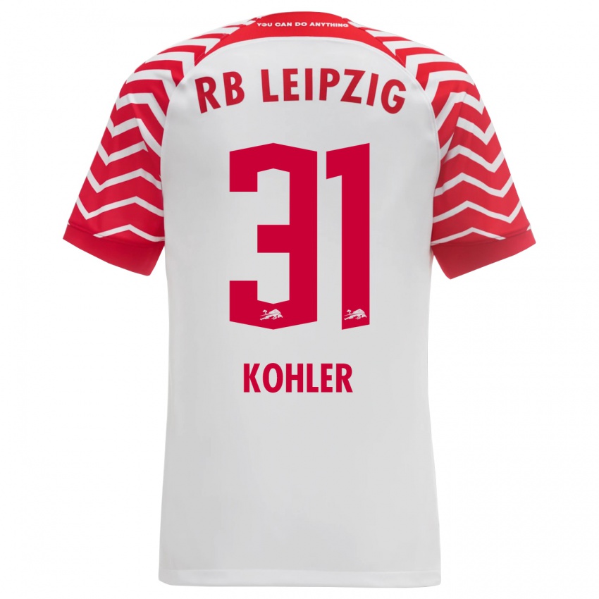 Kvinder Tim Köhler #31 Hvid Hjemmebane Spillertrøjer 2023/24 Trøje T-Shirt