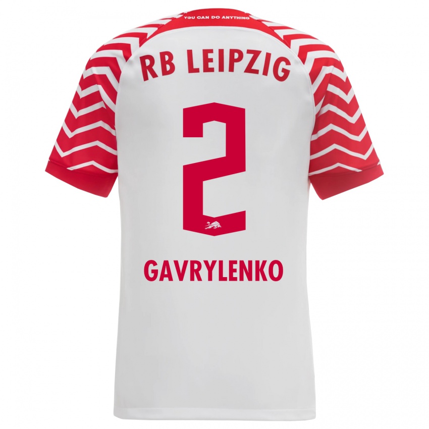 Kvinder Oleksandr Gavrylenko #2 Hvid Hjemmebane Spillertrøjer 2023/24 Trøje T-Shirt