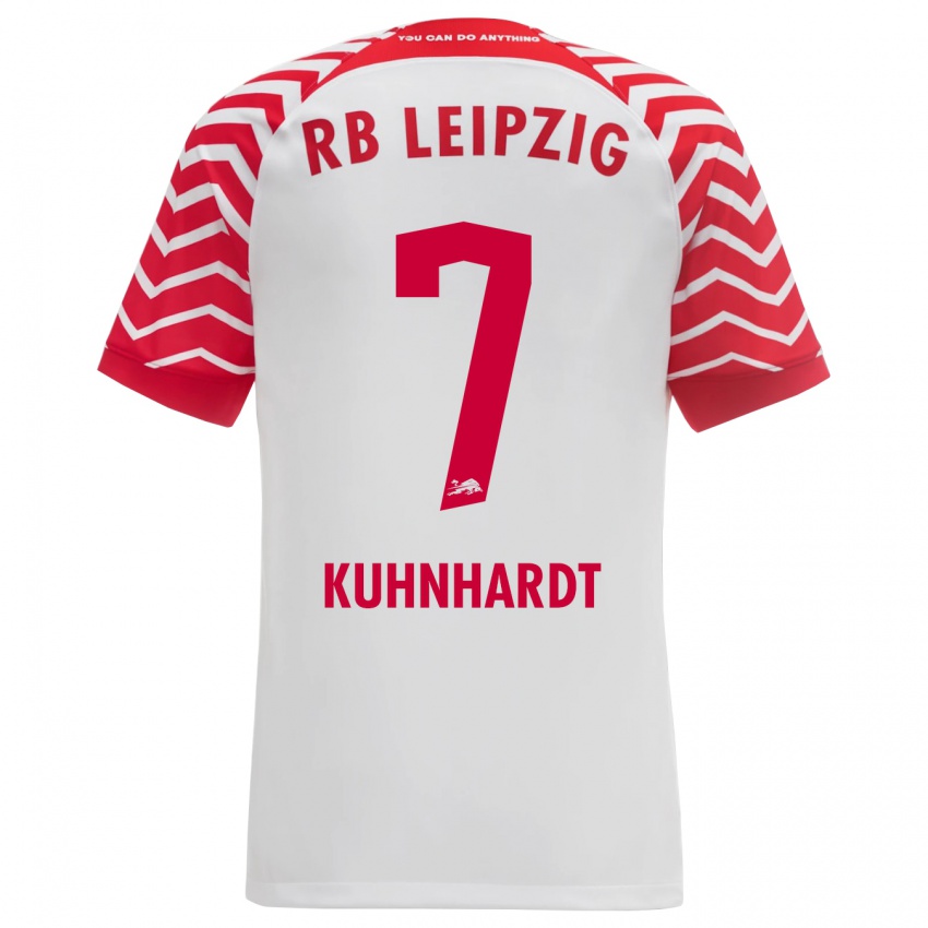 Kvinder Paul Kühnhardt #7 Hvid Hjemmebane Spillertrøjer 2023/24 Trøje T-Shirt