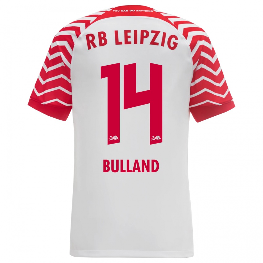 Kvinder Anton Bulland #14 Hvid Hjemmebane Spillertrøjer 2023/24 Trøje T-Shirt