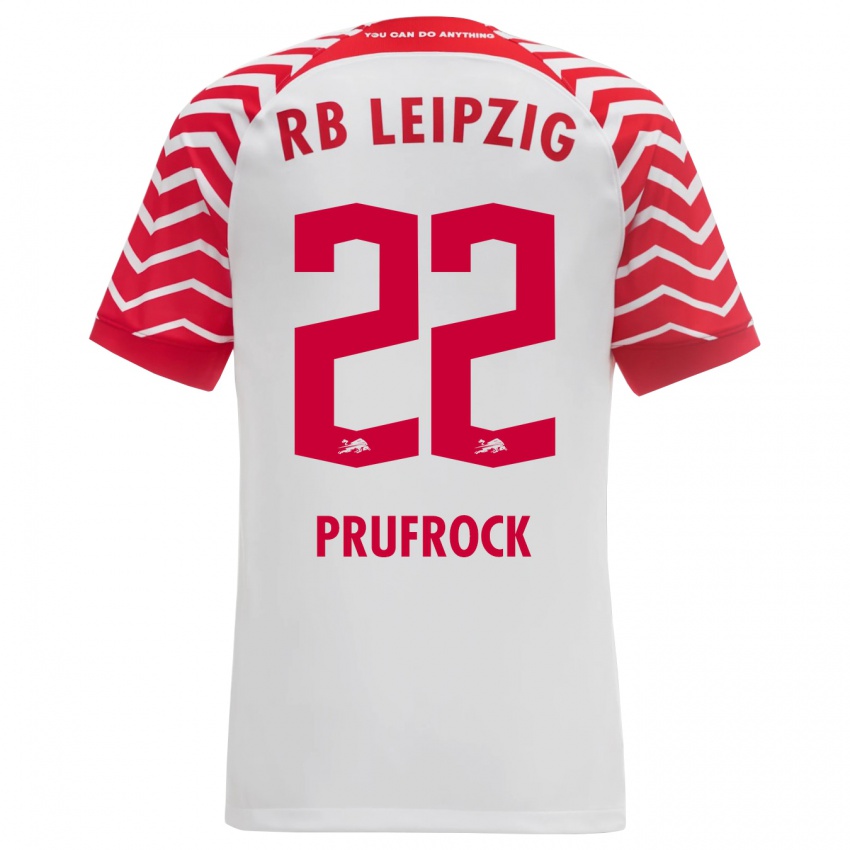 Kvinder Silas Prüfrock #22 Hvid Hjemmebane Spillertrøjer 2023/24 Trøje T-Shirt