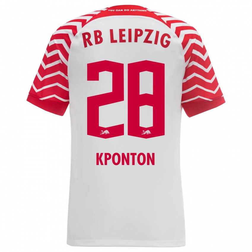 Kvinder Marwan Kponton #28 Hvid Hjemmebane Spillertrøjer 2023/24 Trøje T-Shirt