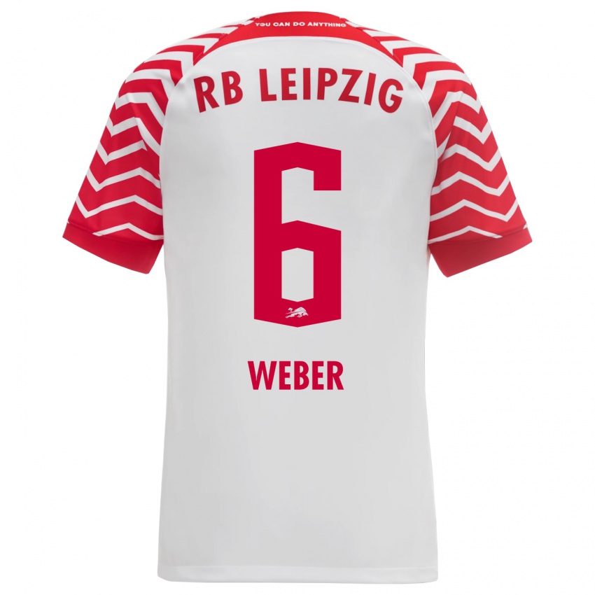 Kvinder Samuel Weber #6 Hvid Hjemmebane Spillertrøjer 2023/24 Trøje T-Shirt
