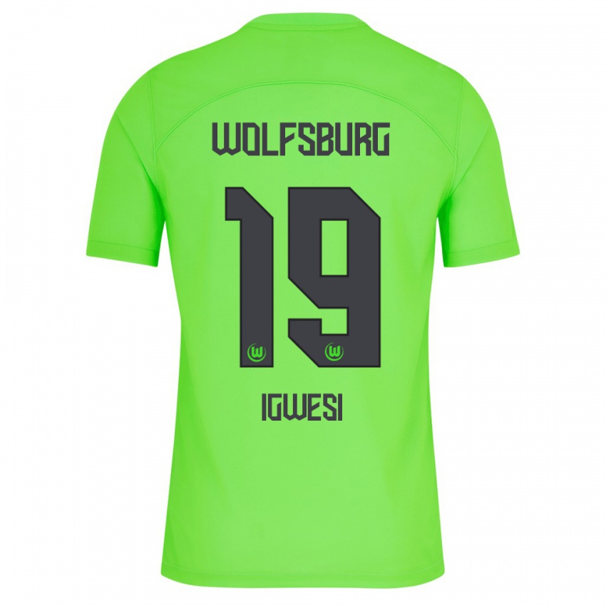 Kvinder Tyrese Igwesi #19 Grøn Hjemmebane Spillertrøjer 2023/24 Trøje T-Shirt