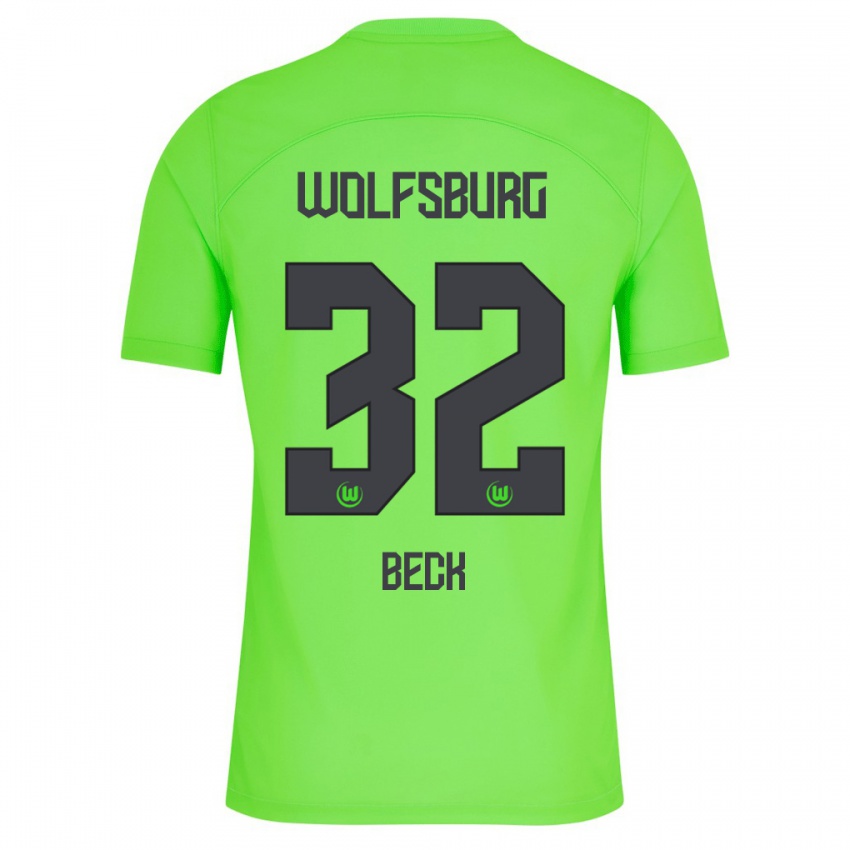 Kvinder Kiara Beck #32 Grøn Hjemmebane Spillertrøjer 2023/24 Trøje T-Shirt