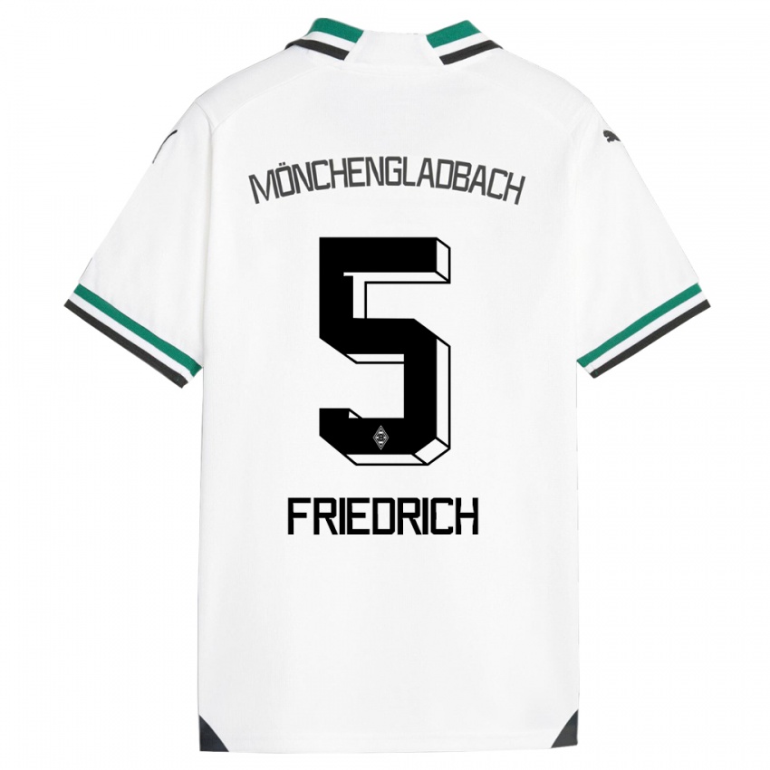 Kvinder Marvin Friedrich #5 Hvid Grøn Hjemmebane Spillertrøjer 2023/24 Trøje T-Shirt