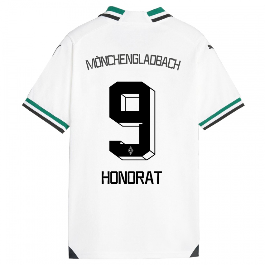 Kvinder Franck Honorat #9 Hvid Grøn Hjemmebane Spillertrøjer 2023/24 Trøje T-Shirt