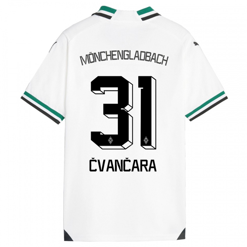 Kvinder Tomas Cvancara #31 Hvid Grøn Hjemmebane Spillertrøjer 2023/24 Trøje T-Shirt