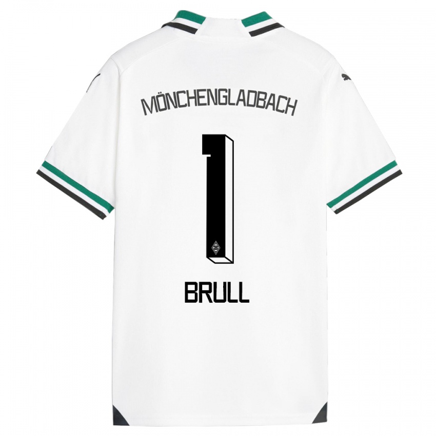 Kvinder Maximilian Brüll #1 Hvid Grøn Hjemmebane Spillertrøjer 2023/24 Trøje T-Shirt