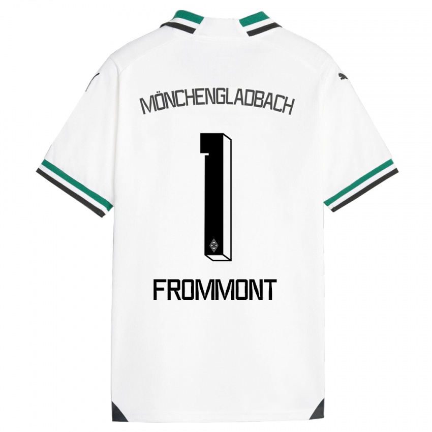 Kvinder Romina Frommont #1 Hvid Grøn Hjemmebane Spillertrøjer 2023/24 Trøje T-Shirt