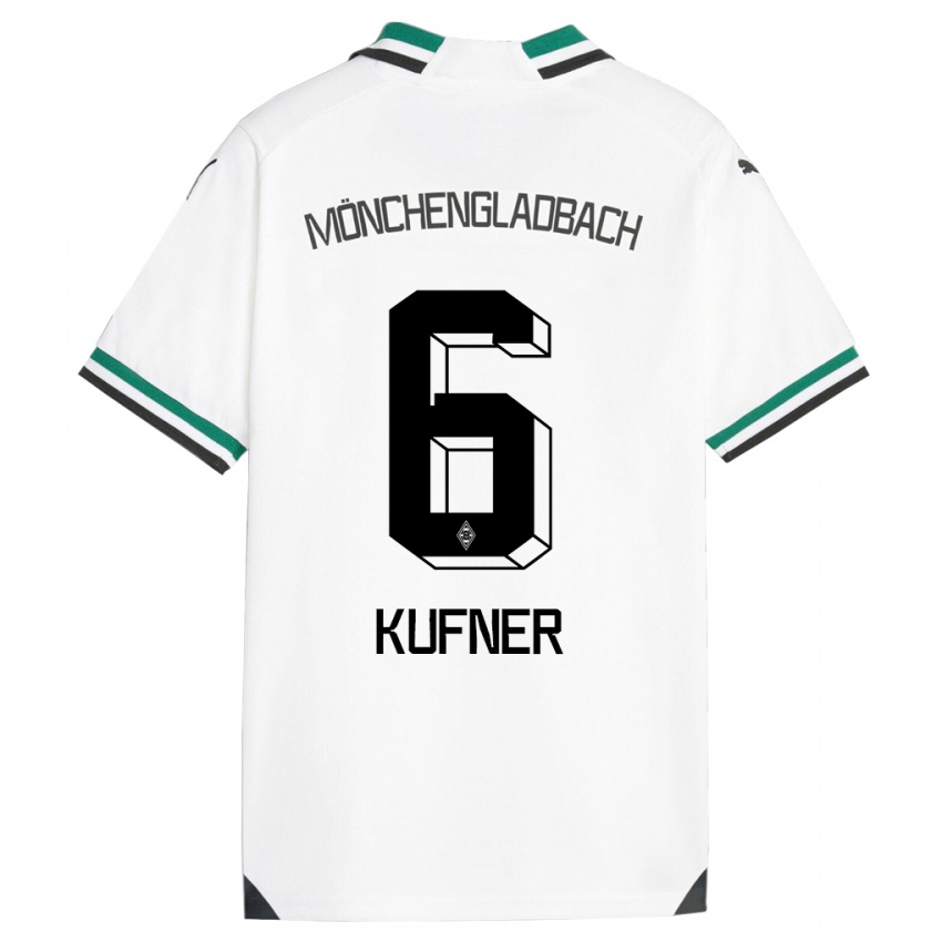 Kvinder Anne-Catherine Kufner #6 Hvid Grøn Hjemmebane Spillertrøjer 2023/24 Trøje T-Shirt