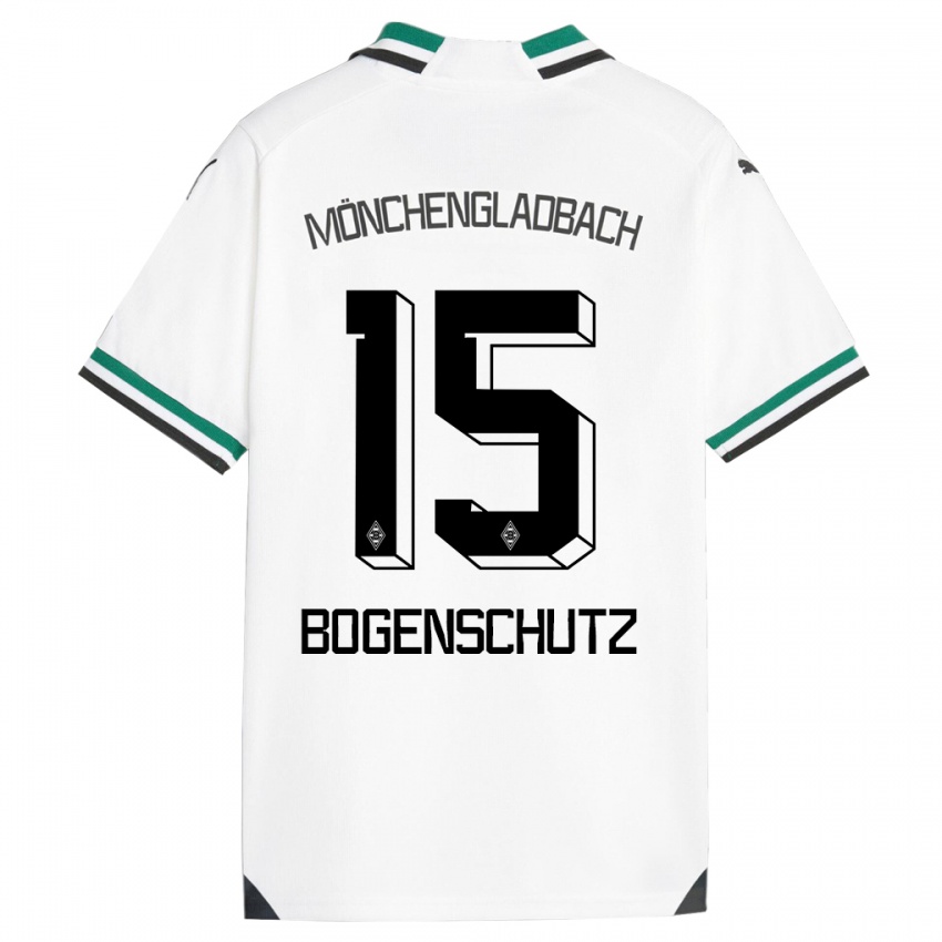 Kvinder Kerstin Bogenschutz #15 Hvid Grøn Hjemmebane Spillertrøjer 2023/24 Trøje T-Shirt
