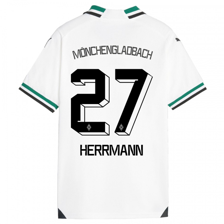 Kvinder Michelle Herrmann #27 Hvid Grøn Hjemmebane Spillertrøjer 2023/24 Trøje T-Shirt