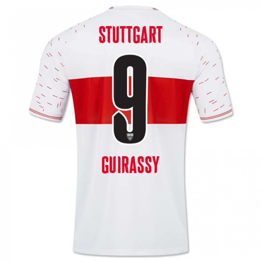 Kvinder Serhou Guirassy #9 Hvid Hjemmebane Spillertrøjer 2023/24 Trøje T-Shirt