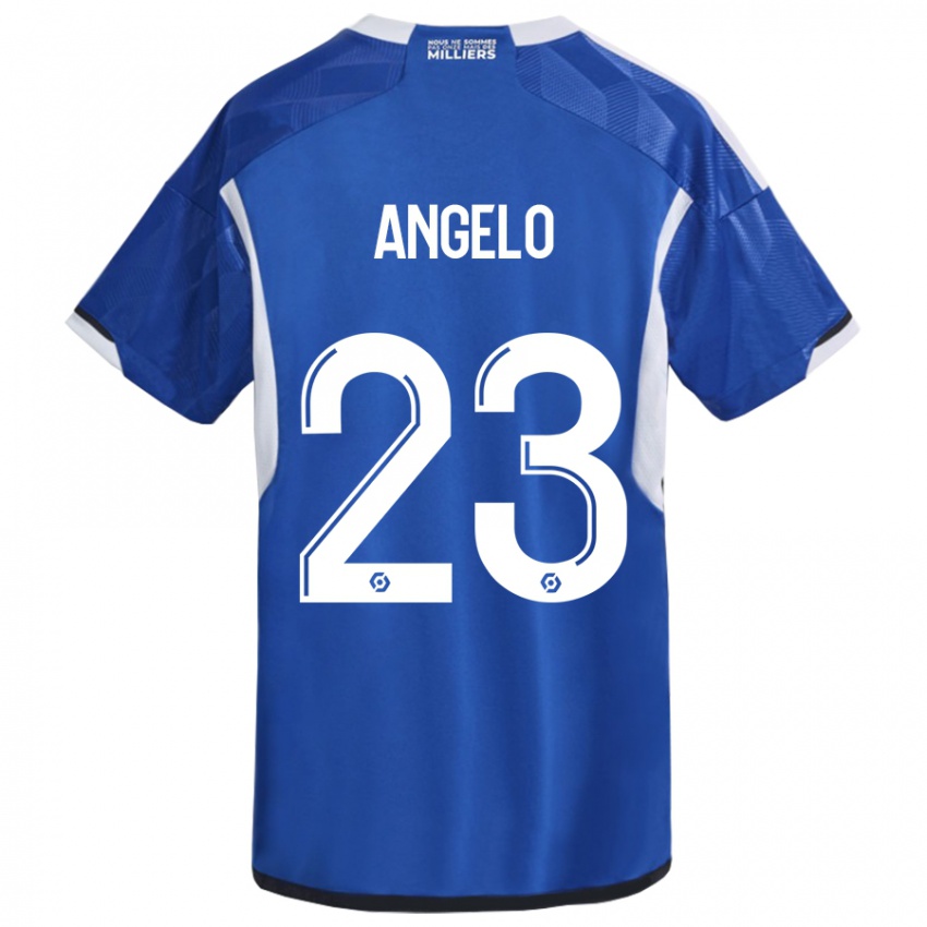 Kvinder Ângelo #23 Blå Hjemmebane Spillertrøjer 2023/24 Trøje T-Shirt