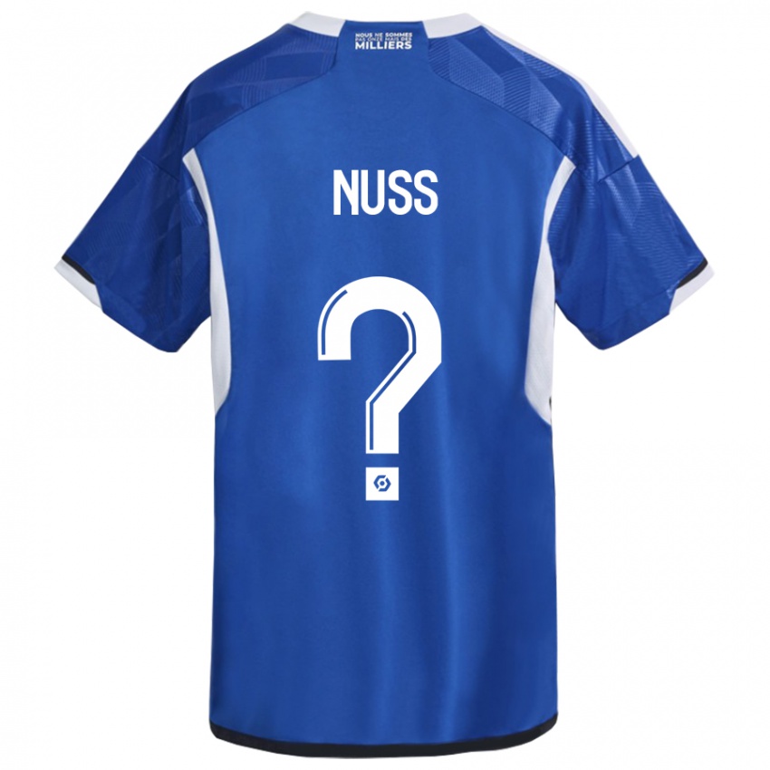 Kvinder Antoine Nuss #0 Blå Hjemmebane Spillertrøjer 2023/24 Trøje T-Shirt
