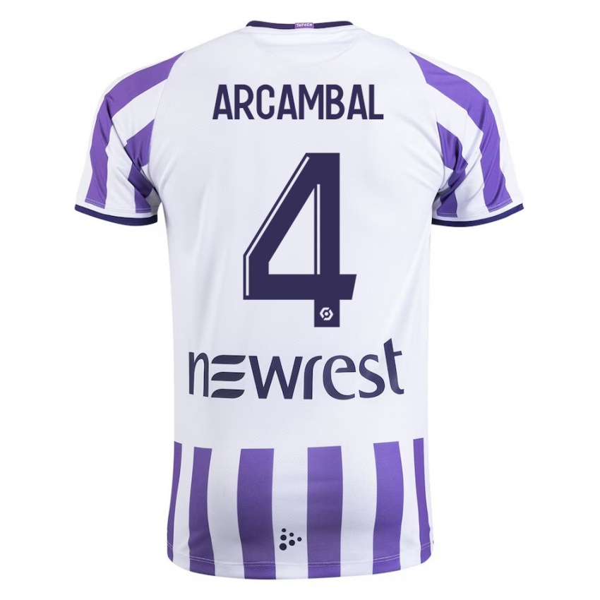 Kvinder Anais Arcambal #4 Hvid Hjemmebane Spillertrøjer 2023/24 Trøje T-Shirt