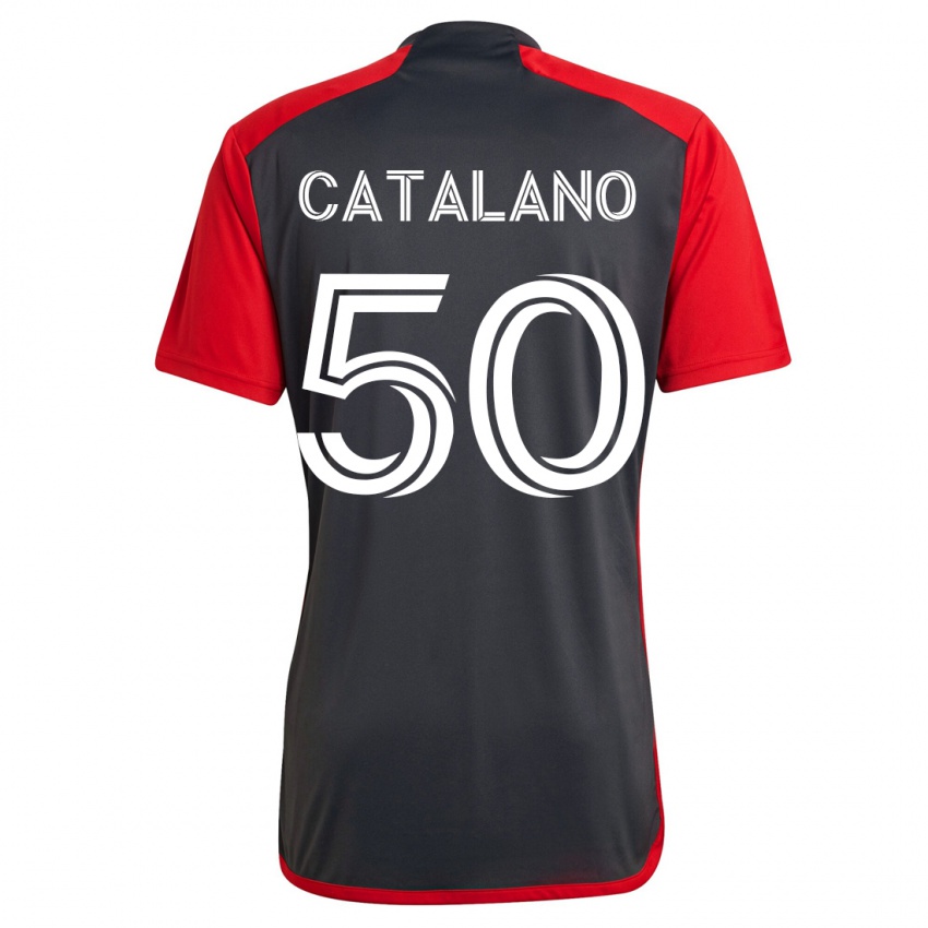 Kvinder Gianluca Catalano #50 Grå Hjemmebane Spillertrøjer 2023/24 Trøje T-Shirt