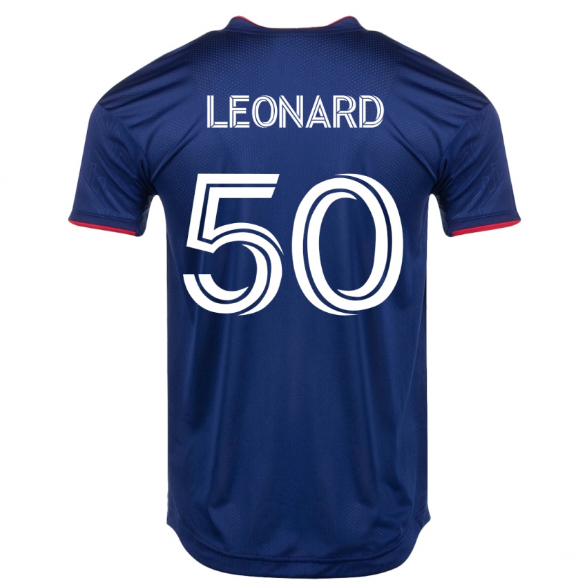 Kvinder Eric Leonard #50 Flåde Hjemmebane Spillertrøjer 2023/24 Trøje T-Shirt