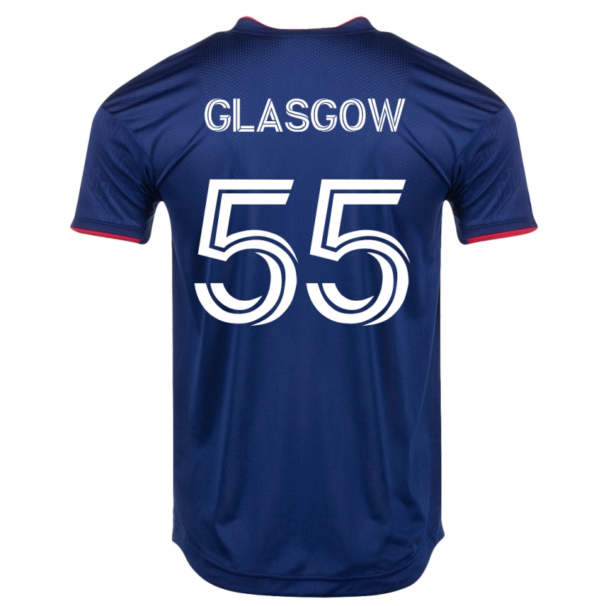 Kvinder Omari Glasgow #55 Flåde Hjemmebane Spillertrøjer 2023/24 Trøje T-Shirt