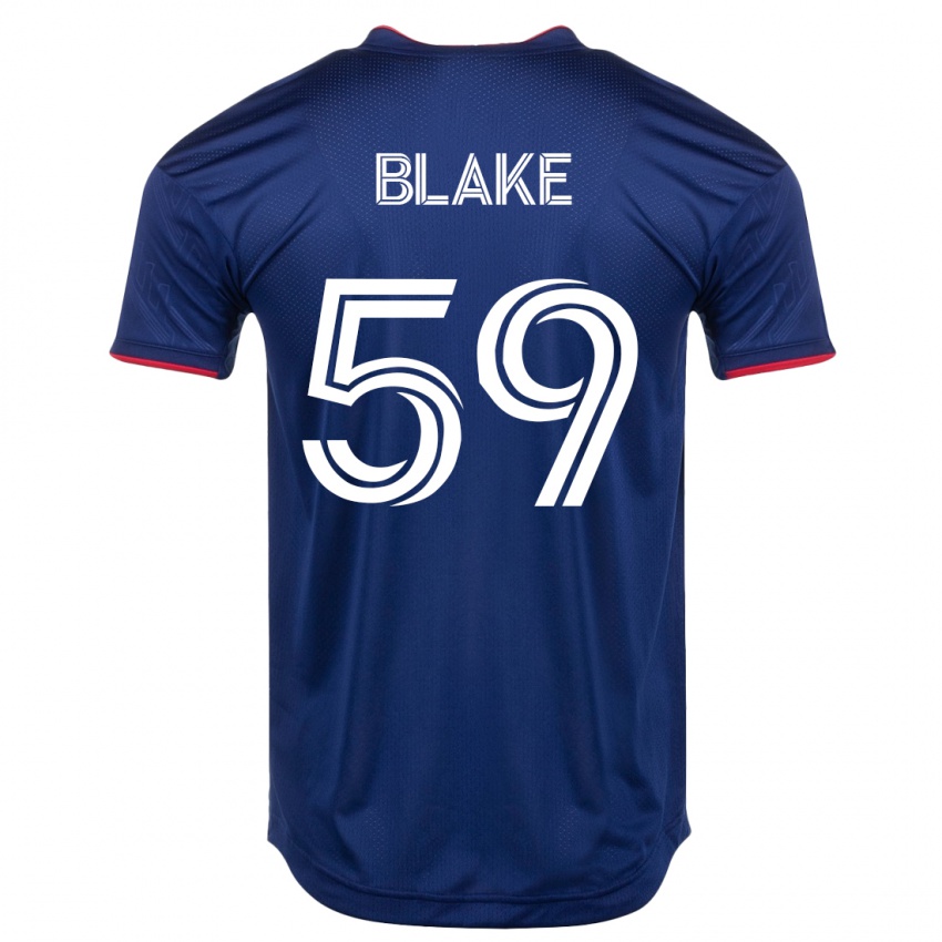 Kvinder Romain Blake #59 Flåde Hjemmebane Spillertrøjer 2023/24 Trøje T-Shirt