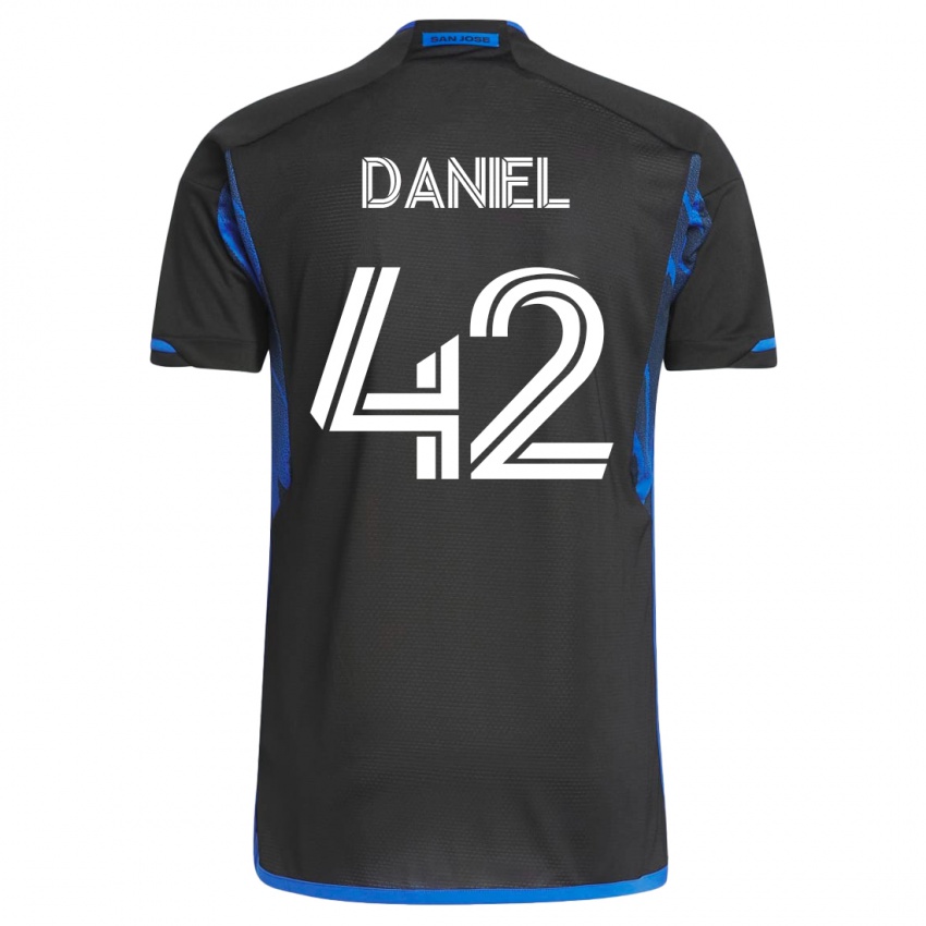 Kvinder Daniel #42 Blå Sort Hjemmebane Spillertrøjer 2023/24 Trøje T-Shirt