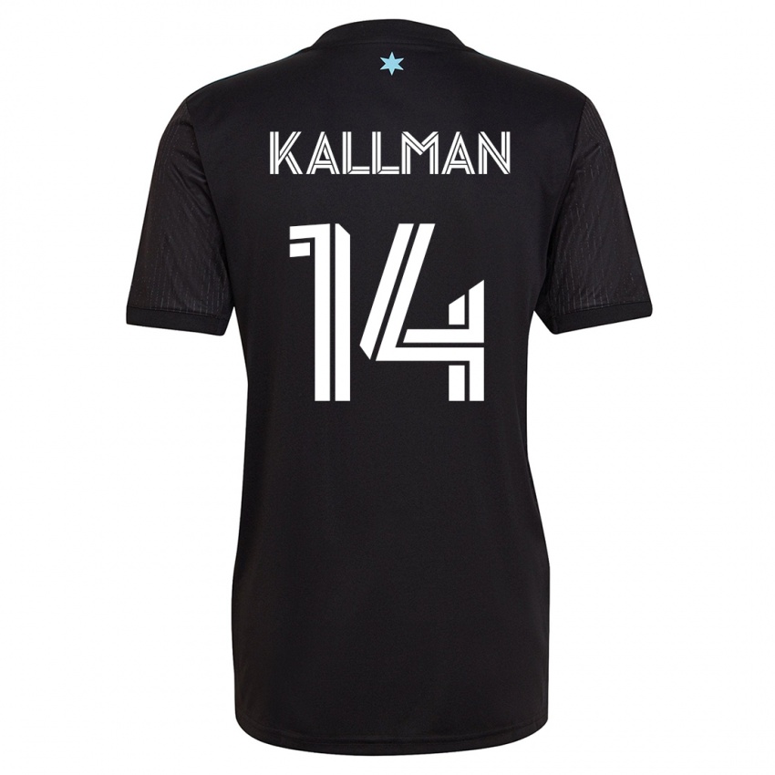 Kvinder Brent Kallman #14 Sort Hjemmebane Spillertrøjer 2023/24 Trøje T-Shirt