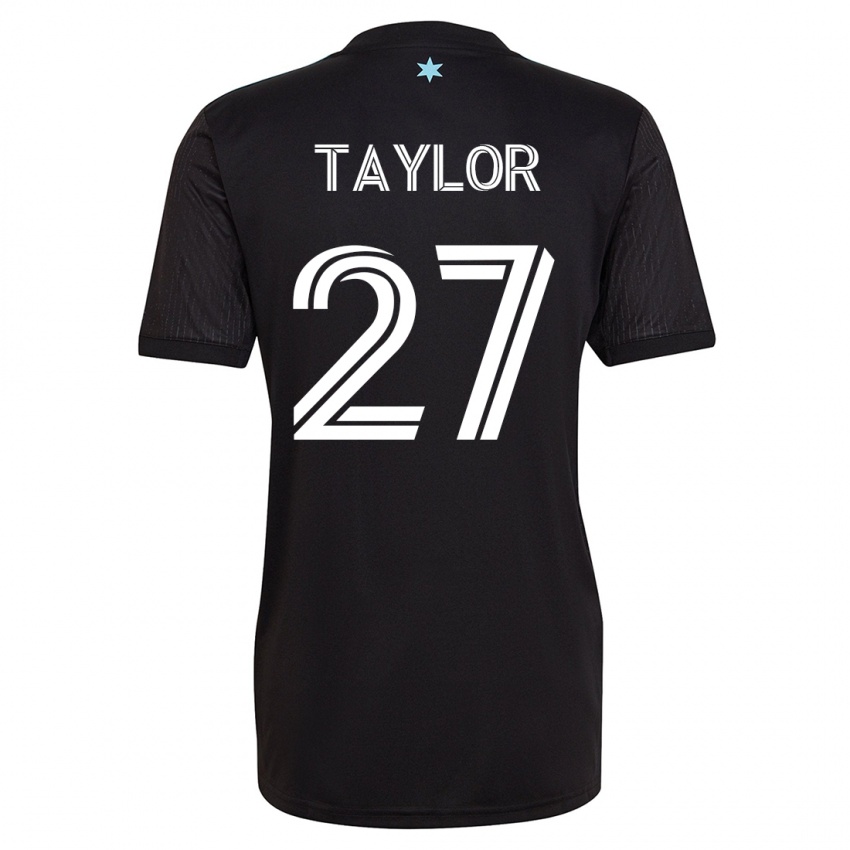 Kvinder D.j. Taylor #27 Sort Hjemmebane Spillertrøjer 2023/24 Trøje T-Shirt