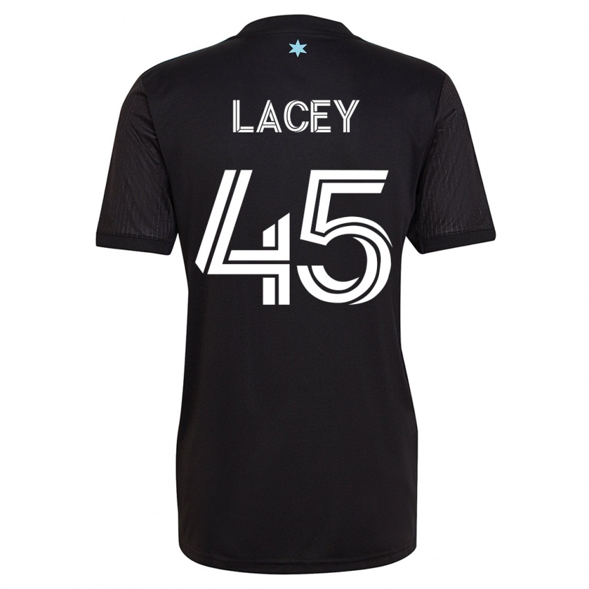 Kvinder Kameron Lacey #45 Sort Hjemmebane Spillertrøjer 2023/24 Trøje T-Shirt