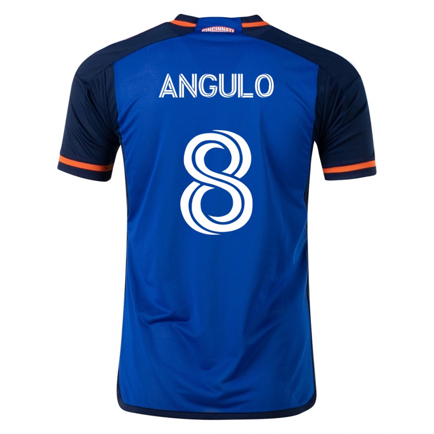 Kvinder Marco Angulo #8 Blå Hjemmebane Spillertrøjer 2023/24 Trøje T-Shirt